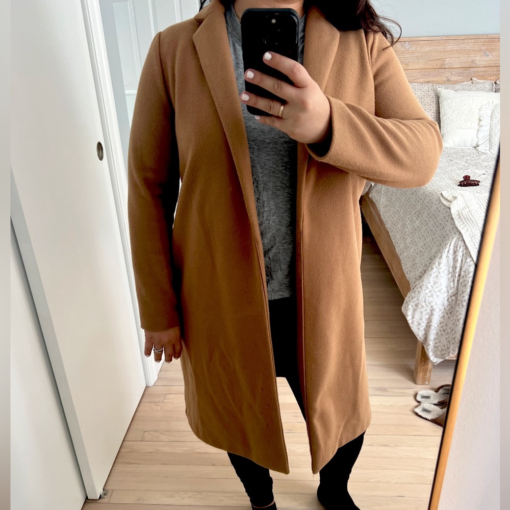 Zara camel coat large - lightly worn
